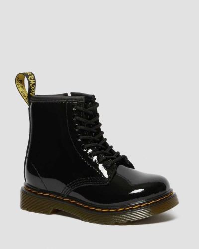 Botas Con Cordones Dr Martens Toddler 1460 Patent Cuero Para Niños DR1314P